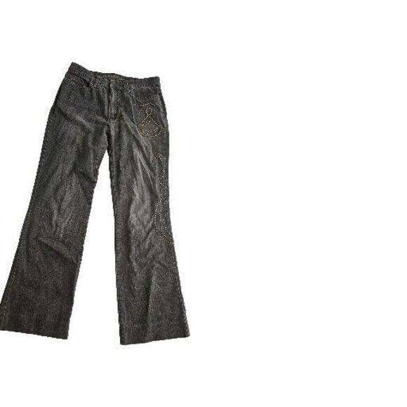 Anna Montana Women's Winter Dark Denim Embroidered Pocket Bootcut Jeans Size 40 - Picture 1 of 12